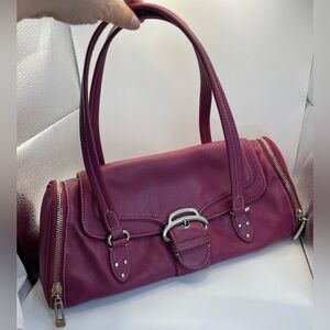 Cole Haan Magenta Leather Shoulder Bag